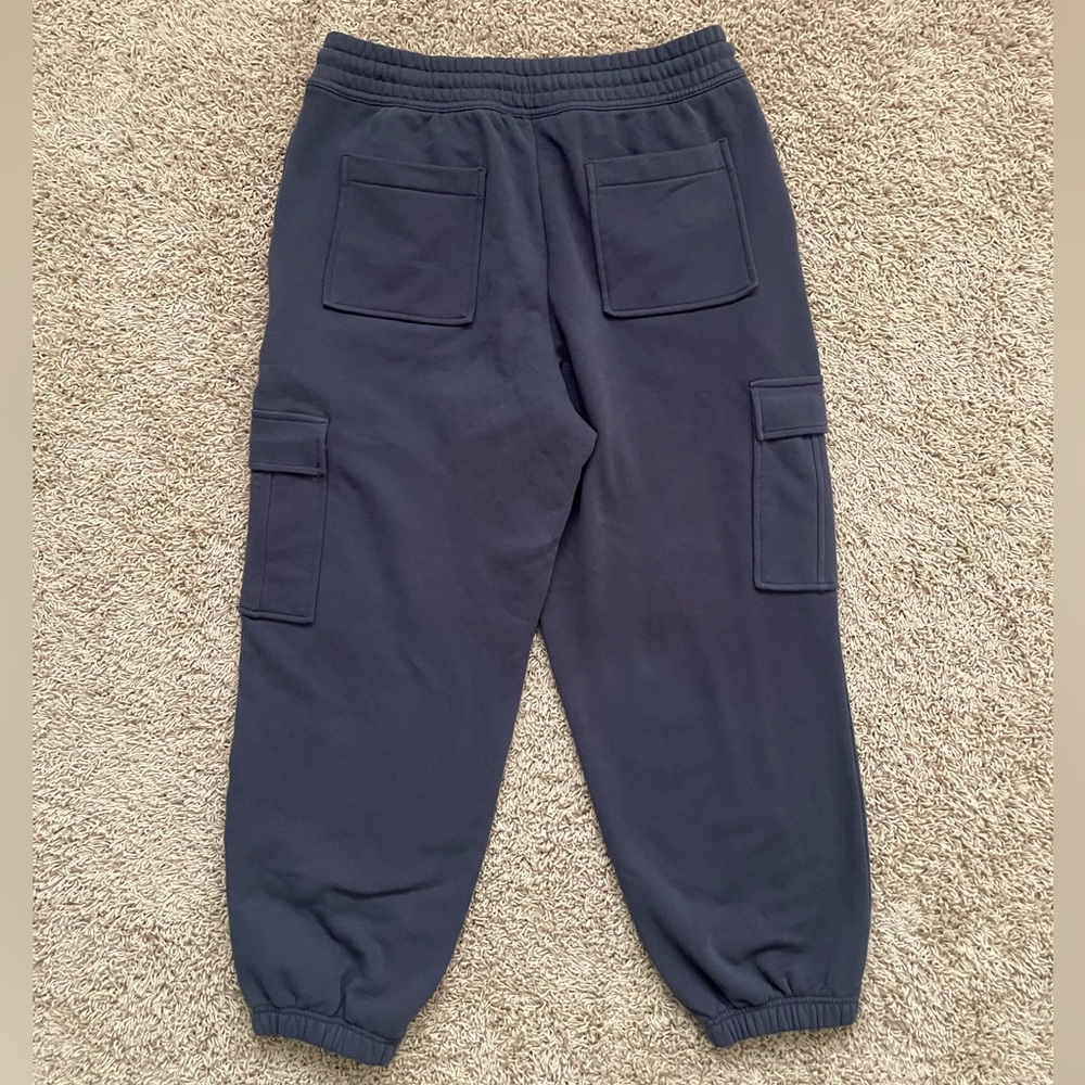 ATHLETA Sweatpants Womens Forever Fleece Hi Rise Cargo Jogger Gray Sz Petite M - Picture 2 of 4